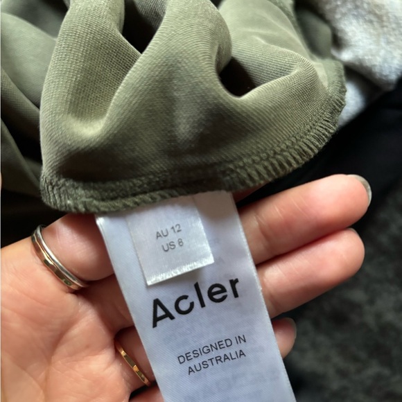 Acler Green Ruched Asymmetrical Blouse - Picture 4 of 4